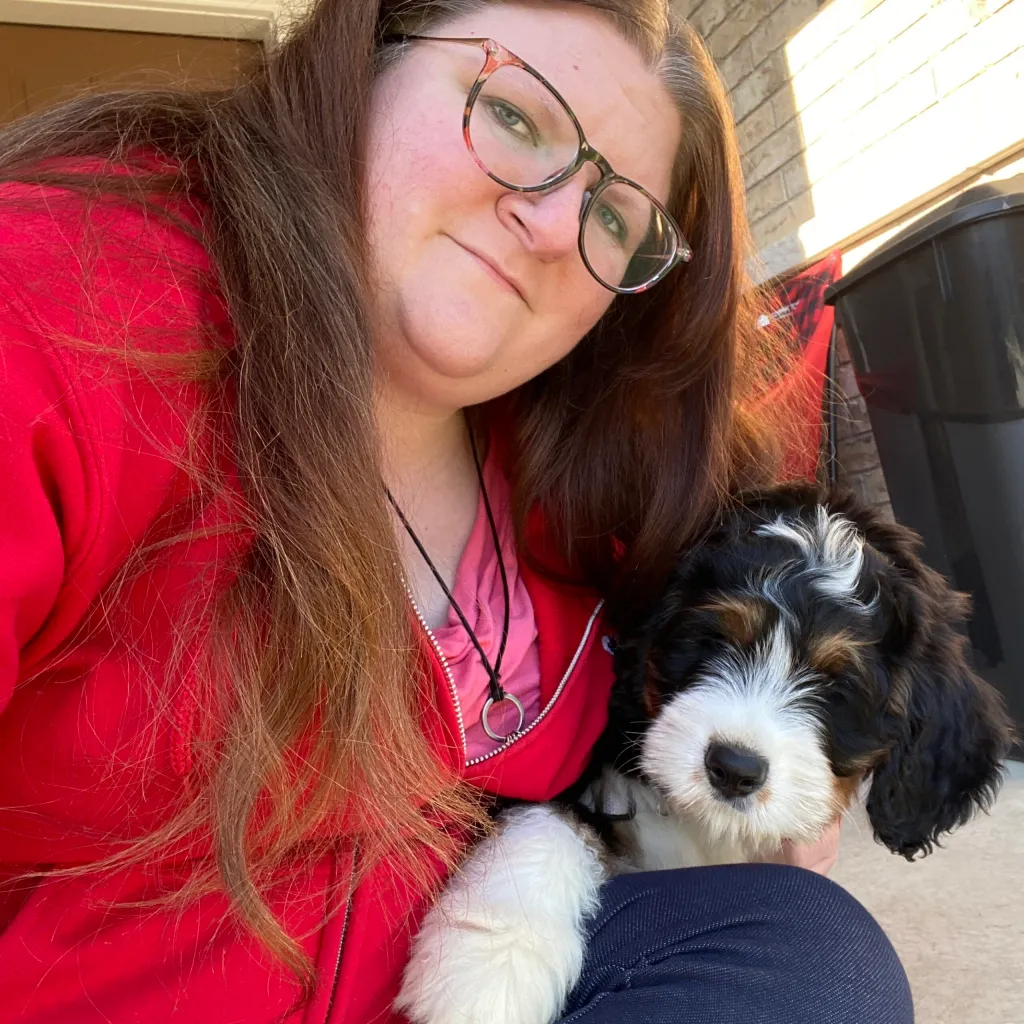 Shauna with dog
